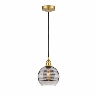 Rochester - 1 Light Cord Hung Mini Pendant In Industrial Style-9.88 Inches Tall and 8 Inches Wide