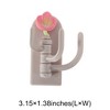 Unique Bargains Utility 3-Hook Adhesive Flower Light Pink 5 Pcs - 3 of 4