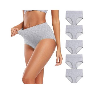 TIME HOLLOW Gray High Waisted Cotton Underwear - 1 of 3