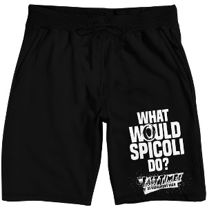 Fast Times At Ridgemont High What Would Spicoli Do Adult Black Sleep Pajama Shorts - 1 of 4