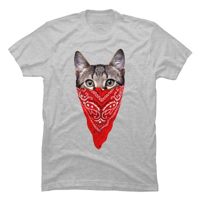 Men's Design By Humans Gangster Cat By clingcling T-Shirt