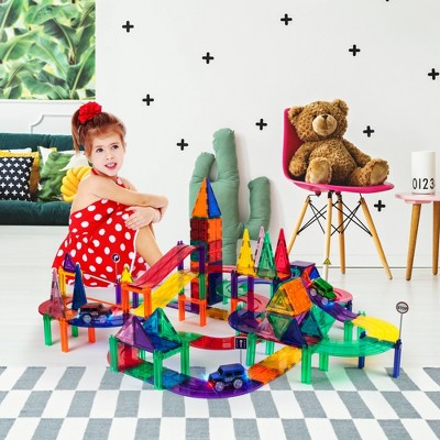Image of Picasso Tiles Magnetic Race Track 128pc Building Set