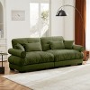 Velvet Modular 2 Seater Sectional Sofa with Bolster Arms, Deep Seat Couch 94" for Living Room-3irtyhousy - 3 of 4