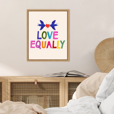 Amanti Art Love Loudly II by Victoria Barnes Canvas Wall Art Print Framed 16 x 20-in.