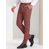 Lars Amadeus Men's Plaid Business Regular Fit Formal Prom Checked Trousers - 2 of 4