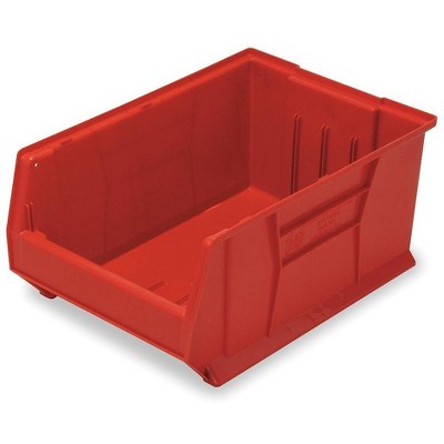 Quantum Storage Systems Hulk 24" Container, 23-7/8"L X 16-1/2"W X 11"H, Stackable, Polypropylene, Red, Made In Usa
