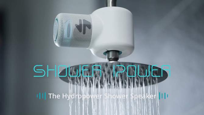 Shower Power Bluetooth Speaker - Hydropower Bluetooth Shower Speaker, Waterproof Detachable Portable, Rechargeable Mini Speaker  SHPHCH05 Chrome, 2 of 6, play video