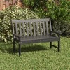 Tangkula 2-Person Outdoor Garden Park Bench All-Weather HDPE Patio Loveseat Chair with Cozy Backrest Ergonomic Loveseat Bench Black - 3 of 4