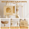 Cat Tree, 66.9-Inch Cat Tower with Litter Box Enclosure, Large Condo with Food Station, Storage, Scratching Posts, Hammock, Washable Cushions - 4 of 4