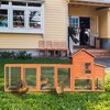 122" Large Wooden Chicken Coop with Run and Nesting Box, Outdoor Hen House, Poultry Cage Wire Fence Poultry Cage - 2 of 4