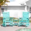 Hyleory HDPE Modern Resin Outdoor Rocking Chair, Patio Adirondack Chair for All Seasons - 3 of 4