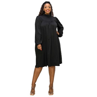L I V D Women's Amal Mock Neck Dress