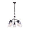 Craftmade Lighting Foxwood 5 - Light Chandelier in  Flat Black/Dark Teak - 2 of 4