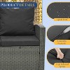 ELJGET Patio Furniture Set, 5 PCS Wicker Outdoor Conversation Set with 2 Coffee Tables for Backyard, Poolside, Garden - 3 of 4