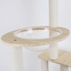 Racxily 165 cm Wood Cat Tree with Large Condo Wood Ladder and Transparent Spacecraft - 4 of 4