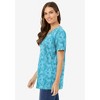 Woman Within Plus Size Perfect Printed Short-Sleeve V-Neck Tunic - 4 of 4