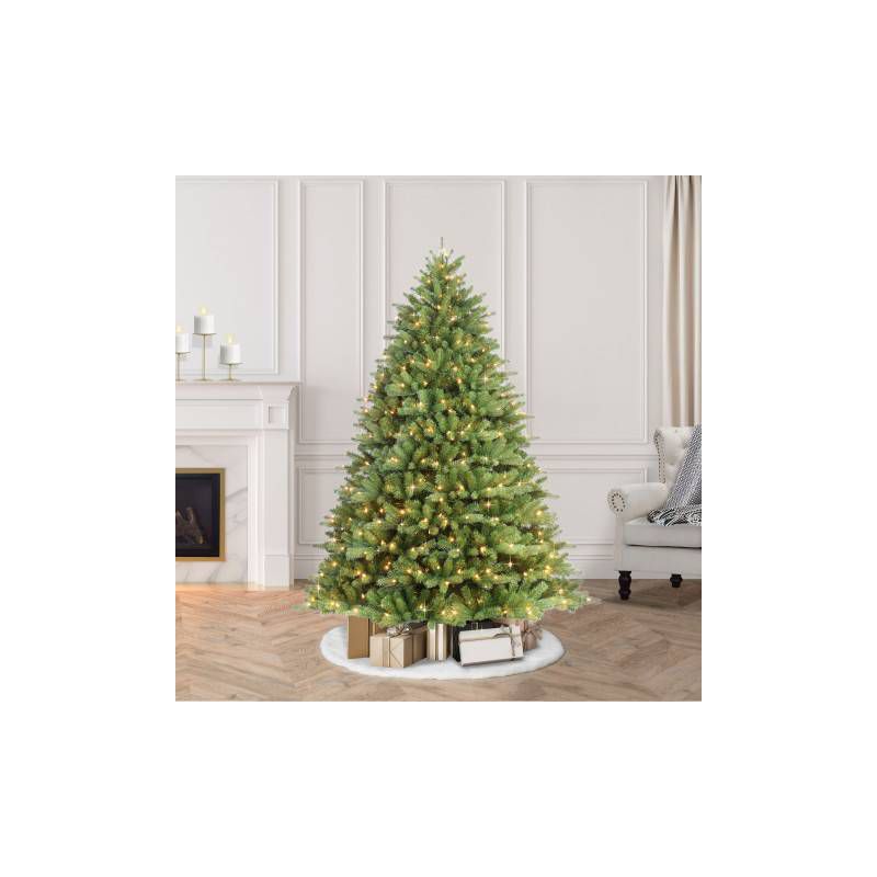 7.5ft Pre-lit Artificial Christmas Tree Full Davenport Fir - Puleo, 3 of 5