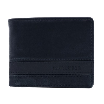 London Fog Men's Leather Bifold Passcase Wallet