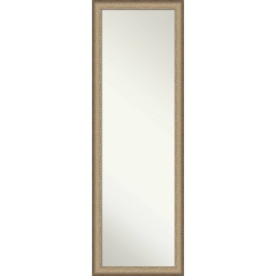 17" x 51" Elegant Brushed Framed On the Door Mirror Bronze - Amanti Art