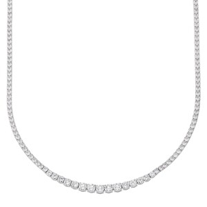 Silpada 'Glorious' Sterling Silver White Cubic Zirconia Tennis Necklace, 16" + 2" - 1 of 4