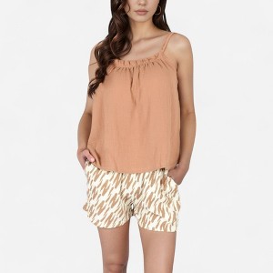 Anna-Kaci Lounge Women's Floral Print Sleepwear Set with Spaghetti Strap Tank and Solid Elastic Waist Shorts - 1 of 4