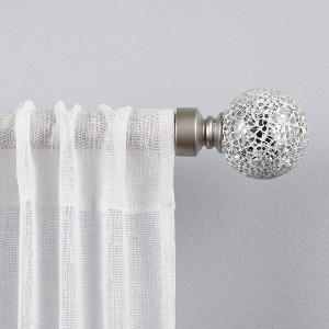 Exclusive Home White Mosaic Curtain Rod - 1 of 4