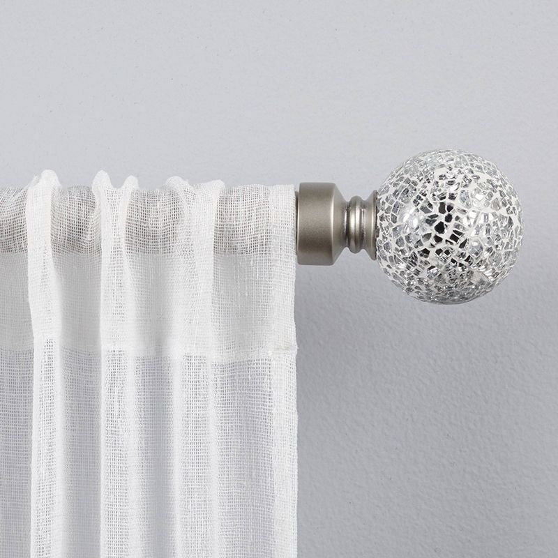 Exclusive Home White Mosaic Curtain Rod, 1 of 8
