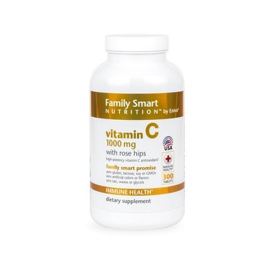 Family Smart Nutrition Vitamin C 1000mg with Rosehips - 300ct