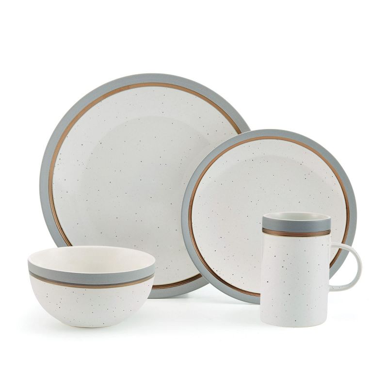Pfaltzgraff Ezra Speckled 16 Piece Dinnerware Set, Service for 4,  Color Banded, 2 of 10