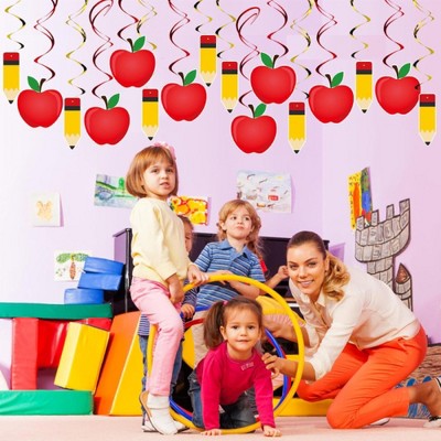 Empire DigiLabs Apple Pencil Hanging Swirls Decorations