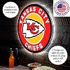 Evergreen Ultra-Thin Edgelight LED Wall Decor, Round, Kansas City Chiefs- 23 x 23 Inches Made In USA - 4 of 4