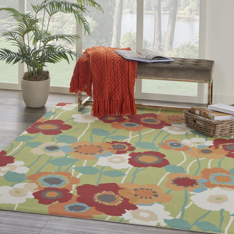 Waverly Sun & Shade "Pic-A-Poppy" Bluebell Indoor/Outdoor Area Rug by Nourison, 5 of 13
