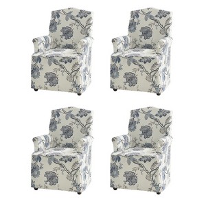 Arnold dining chair Set of 4 roll arms|ARTFUL LIVING DESIGN - 1 of 4