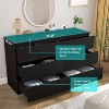 CIPACHO Modern BLACK 6 Drawer Double Dresser Roomy Storage Chest Great for Bedroom Closet Living Room - 3 of 4