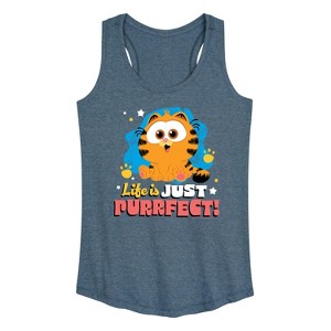 Women's - Garfield - Life Is Just Purrfect Graphic Racerback Tank - 1 of 4