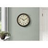 Cesicia 18" Round Wall Clock for Home Decor, Antique Brown - 4 of 4
