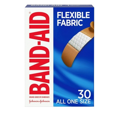 Band-Aid Flexible Fabric Brand Comfortable Protection Adhesive Bandages - 30ct