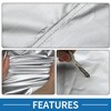 Unique Bargains Front Half Car Cover Waterproof Outdoor Half Cover 210D Silver Tone - 4 of 4