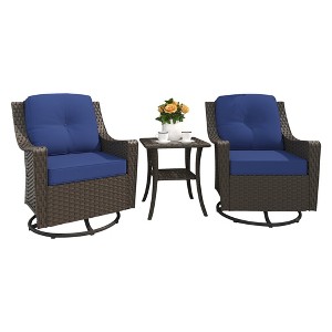 YARDSIGHT 2 Swivel Chairs and a Coffee Table - 1 of 4