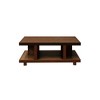 49" Wood Coffee Table with Open Shelf, No Assembly Required, Ideal for Living Room or Family Room - 3 of 4