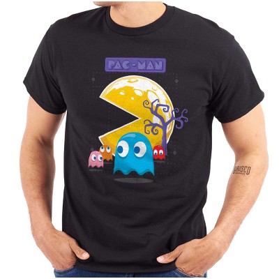 PACMAN Halloween Full Moon Night Graphic T Shirt Men or Women Brisco Brands