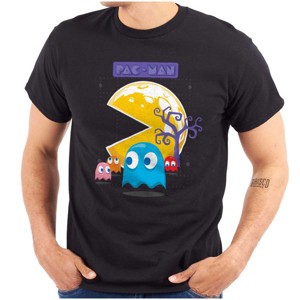 PACMAN Halloween Full Moon Night Graphic T Shirt Men or Women Brisco Brands - 1 of 1
