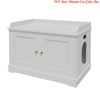Cat Litter Box Enclosure Hidden Litter Box Cabinet w/Wooden Barn Door, End Table Style Indoor Cat House - 2 of 4