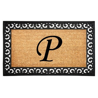 Calloway Mills 104131830P Gabriel Monogram Doormat 18 In. x 30 In. (Letter P)