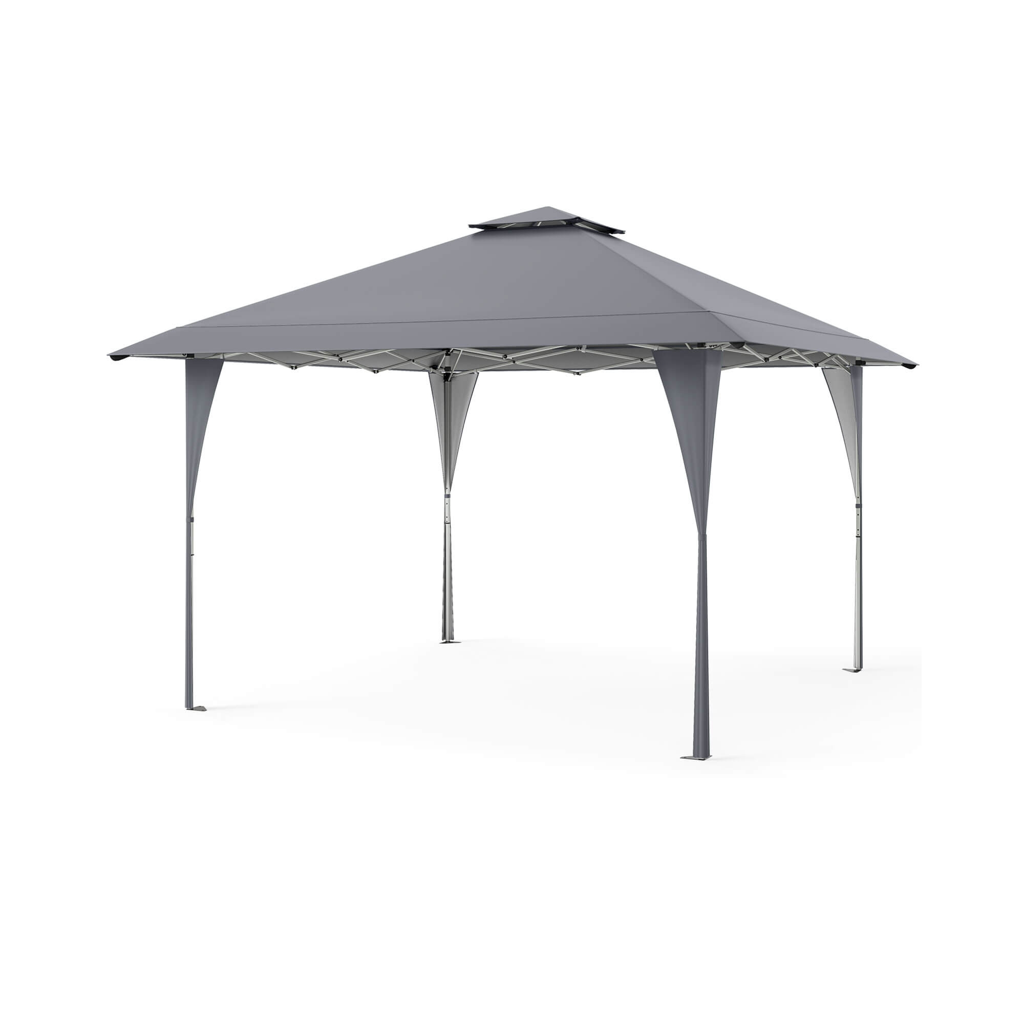 Costway 13 X 13 FT Pop up Gazebo Outdoor Canopy Tent with Portable Carrying Bag 8 Stakes Gray