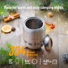 EchoSmile 5.9 in. Stainless Steel Wood Outdoor Portable Tabletop Fire Pit - 2 of 4