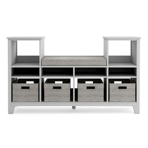 Martha Steward Kids' Reading Nook: Children's Bedroom Bookshelf, Reading Bench and Toy Storage Organizer with Bins - 1 of 4