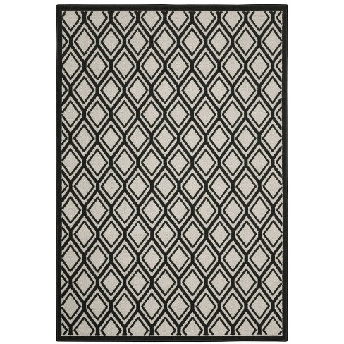 Reversible Scroll Border Lattice Outdoor Patio Mat