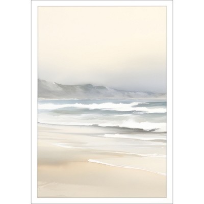 HomeRoots Ocean Breeze I White Framed Wall Art