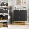 coucheta 3/4 Drawer Dresser with Metal Legs, Modern Wood Dressers Chest Organizer with Wide Storage,for Bedroom, Living Room, Hallway, Entryway - 4 of 4